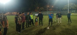 Peresmian lapangan sepakbola desa Jati oleh Bupati Sidoarjo