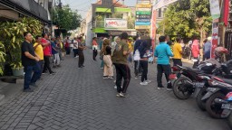 Jaga kebugaran, Anggota Koramil 16/Waru senam SKJ 88 bersama Forkopimka