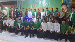 Anggota Babinsa Koramil 0816/06 Tanggulangin Hadiri Undangan Pelatikan GP Ansor Ranting Desa Ngaban