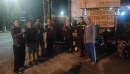 Tiga pilar kecamatan Sidoarjo pendampingan penertiban atribut PSHT di desa Jati Sidoarjo.