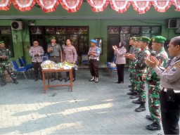 Sinergitas Koramil 0816/01 Sidoarjo dengan Polsek Sidoarjo Kota pada HUT TNI ke 78