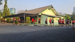 Ukur Kemampuan Fisik, Babinsa Koramil 0816/05 Tulangan Turut Serta Melaksanakan Garjas Periodik
