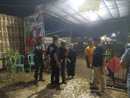 Personil Gabungan Koramil 05/Tulangan & Polsek Tulangan Lakukan Pengamanan Hiburan Cek Sound Brewog
