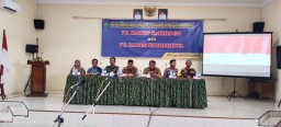 Danramil 0816/01 Sidoarjo hadiri pelantikan PJ Kades Sarirogo dan Bluru Kidul Sidoarjo.