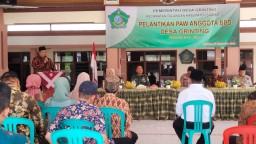 Babinsa Koramil 0816/05 Tulangan Peltu Lukman Bersama Sertu Sukandar~Hadiri Pelantikan Antar Waktu Anggota BPD Desa Grinting