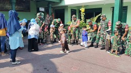 Playgrup KB Dharma Wanita Persatuan Grebek Koramil dalam Rangka Peringati Hari Pahlawan