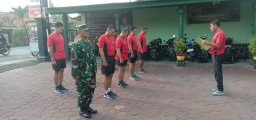 Batuud Koramil 0816/15 Sukodono Pimpin Apel Pagi Dan Olahraga Bersama