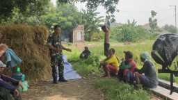 Babinsa Koramil 0816/10 Balongbendo Sertu Slamet Riyadi Mempererat Tali Silaturahmi dengan Petani Melalui Komsos