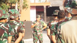 Apel Pagi Satgas TMMD 120 Bagi Tugas Kepada Anggota Satgas