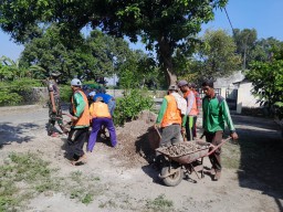 Karya Nyata TNI dan Warga, Pembangunan Jalan Sasaran TMMD Mencapai Tahap Penting