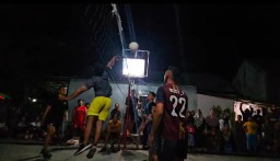 Keseruan Pertandingan Final Voli, Satgas TMMD bersama Pemuda Kartar Desa Penambangan