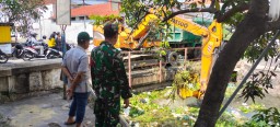 Serka Joko Dwi. P Babinsa Koramil 05/Tulangan Monitoring Normalisasi Sungai