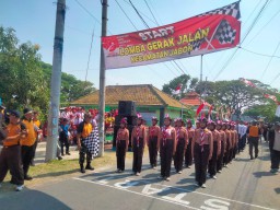 Danramil 0816/08 Jabon Meriahkan HUT RI ke-79 dengan Lomba Gerak Jalan, Membangun Semangat Nasionalisme di Kalangan Pelajar