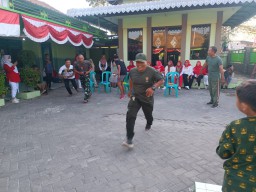 Meriahkan HUT RI Ke-79 Koramil 0816/08 Jabon Gelar Berbagai Macam Lomba.