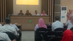 Danramil 0816/05 Tulangan Kapten Arh Aan Chunaidi Hadiri Rapat Lokakarya Mini Lintas Sektor Puskesmas Tulangan