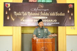 Peringatan Maulid Nabi Muhammad SAW, Kodim 0816 Sidoarjo Bangun Karakter Religius dan Berakhlak Mulia