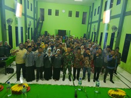 Danramil 0816/11 Tarik Hadiri Acara Pelantikan dan Pembekalan Pengawas Tempat Pemungutan Suara (PTPS) Di Gedung Serbaguna MWC NU Kec Tarik.