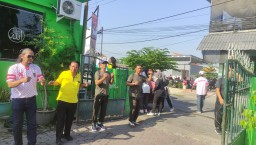 Jalin Kebersamaan Dan Keharmonisan Koramil 0816/05 Tulangan & Muspika Lakukan Senam Bersama.