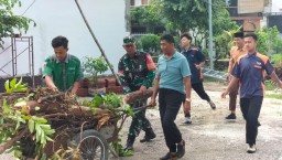 Semangat Gotong Royong, Karya Bakti TNI AD di Masjid Nur Cahya Darussalam untuk Hari Juang TNI AD