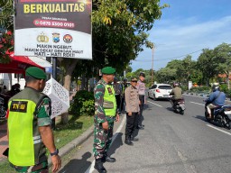 Koramil 0816/01 Sidoarjo PAM Gabungan Natal dan Tahun Baru 2024.