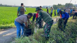 Semangat kebersamaan Forkopimka Buduran Senam bersama dan Karya bhakti
