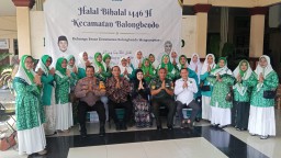 Tingkatkan Sinergitas dan Kebersamaan, Koramil 0816/10 Balongbendo Hadiri Halal Bihalal Tingkat Kecamatan