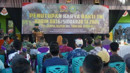 Penutupan Karya Bakti TNI Kodim 0816/Sidoarjo Tahun 2025, Wujud Nyata Membangun Negeri Bersama