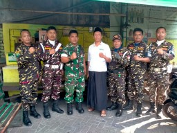 Sinergitas Babinsa 0816/01 Sidoarjo dengan Sahabat Banser NU
