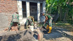 TMMD ke-126 Kodim 0816/Sidoarjo Renovasi Rumah Warga Tak Layak Huni di Desa Kedondong