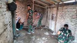 Memasuki Musim Penghujan, Satgas TMMD ke-126 Kodim 0816/Sidoarjo Kebut Pembangunan RTLH di Desa Kedondong