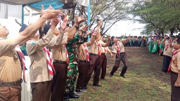 Batituud Koramil 0816/04 Porong Dukung Semangat Santri Lewat Jelajah Santri NU di Kawasan Lumpur Lapindo