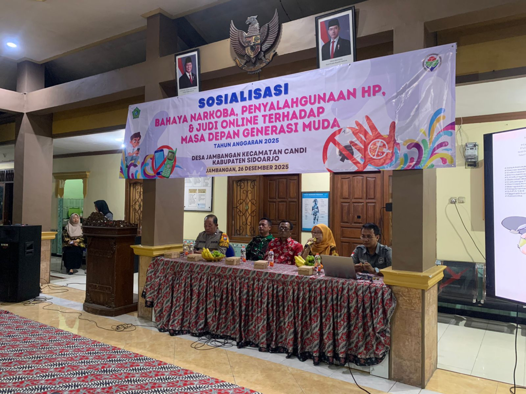 Babinsa Jambangan Hadiri Sosialisasi Bahaya Narkoba dan Judi Online bagi Generasi Muda
