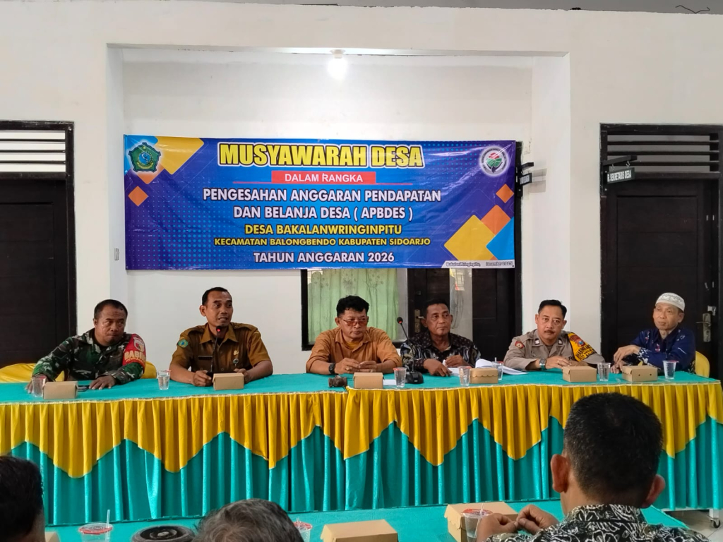 Pastikan Program Tepat Sasaran, Babinsa Bakalan Wringinpitu Hadiri Rapat Pengesahan Anggaran Desa Tahun 2026