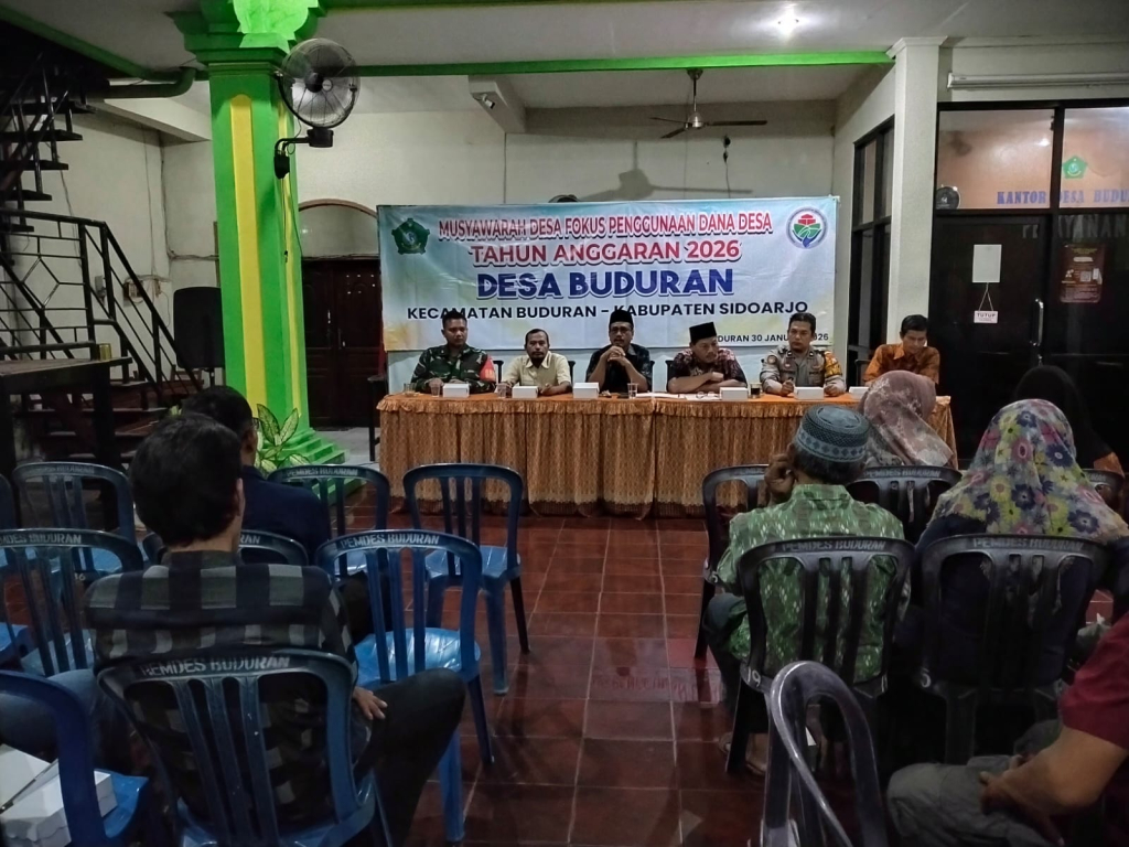 Musdes Dana Desa dan BK 2026, Warga Buduran Diajak Transparan dan Partisipatif