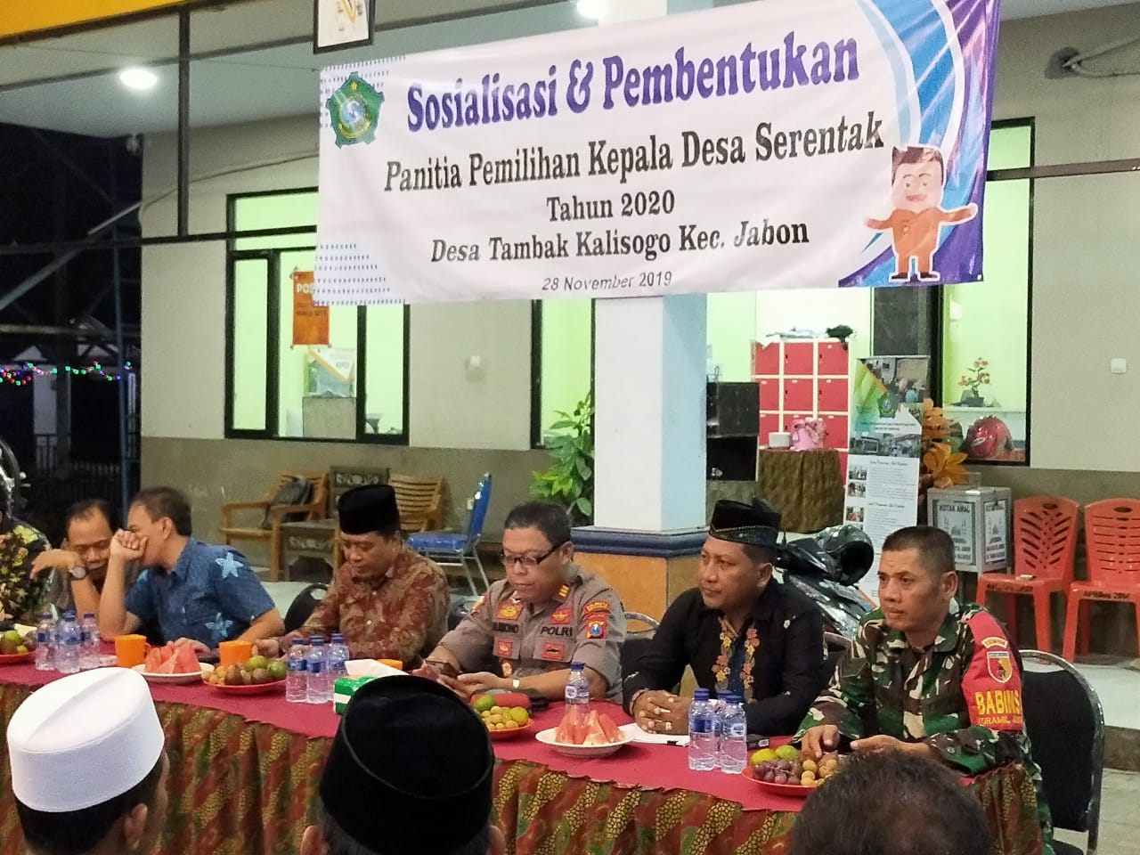 Babinsa Desa Tambak Kalisogo Hadiri Pembentukan Panitia Pilkades