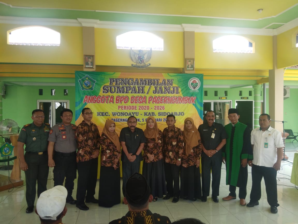 Danramil 0816/13Wonoayu Hadiri Pelantikan Anggota BPD Periode2020-2026