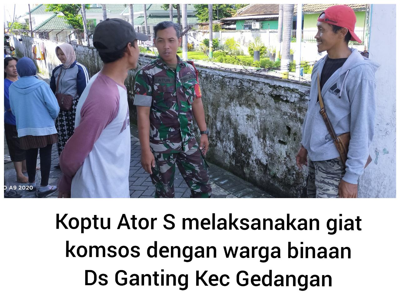 ”Babinsa Koramil 0816/17 Gedangan Komsos Bersama Masyarakat”