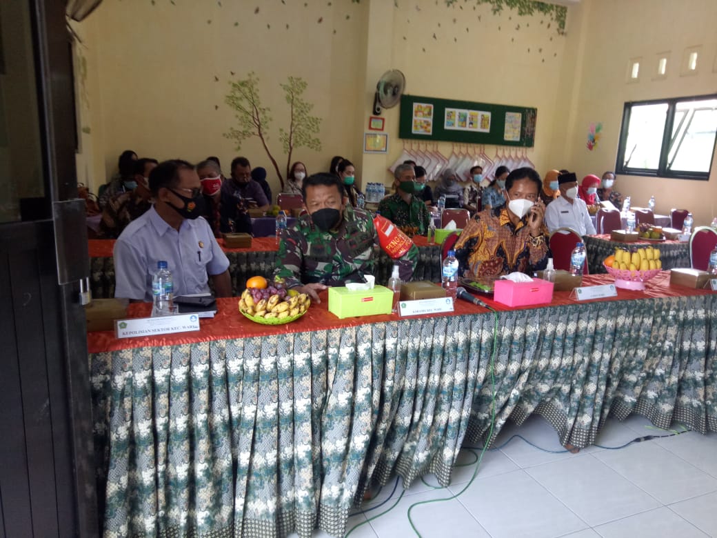 DANRAMIL 0816/16 WARU DIDAMPINGI BABINSA PEPELEGI MENGHADIRI RAKOR PERSIAPA