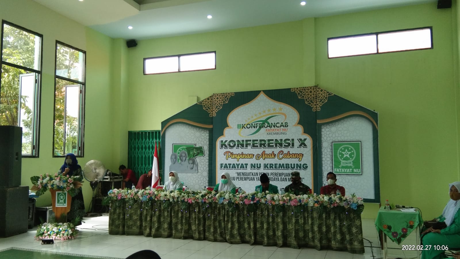 Koramil 0816/07 Krembung Serka Awwabin Hadiri Konferensi Fatayat NU