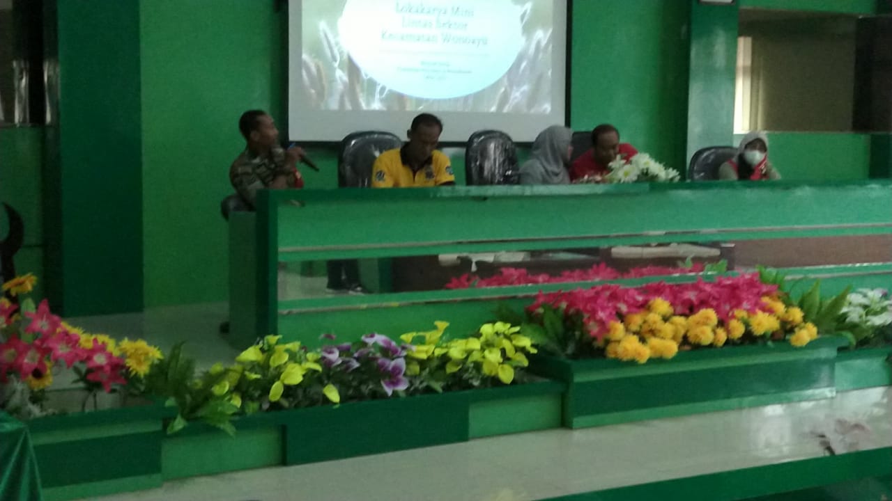 Babinsa Koramil 0816/13 Wonoayu hadiri kegiatan Lokakarya Mini Lintas Sektor