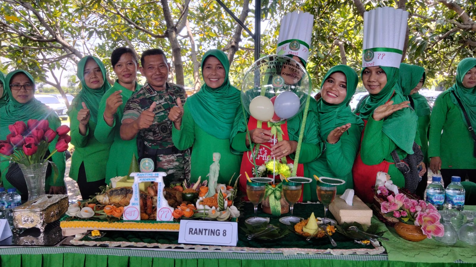 Persit KCK Ranting 08/Krembung Kodim 0816/ Sidoarjo Ikut Meriahkan HUT Persit ke 77