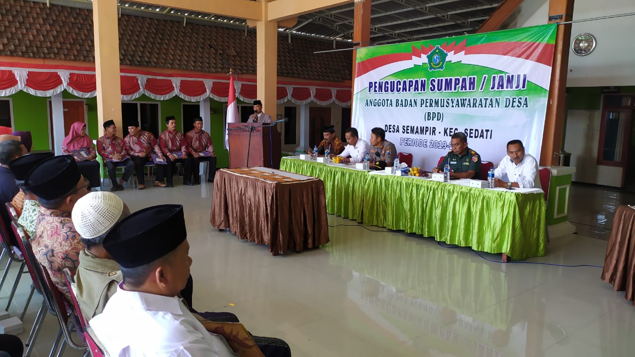 Danramil Sedati hadiri acara pelantikan BPD Semampir