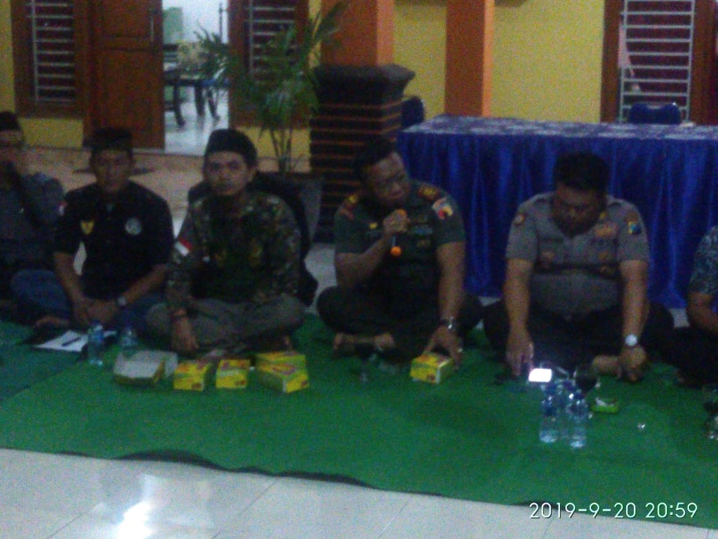 Danramil 0816/13 Wonoayu hadiri rakor Kirab Bendera Merah putih 517 M