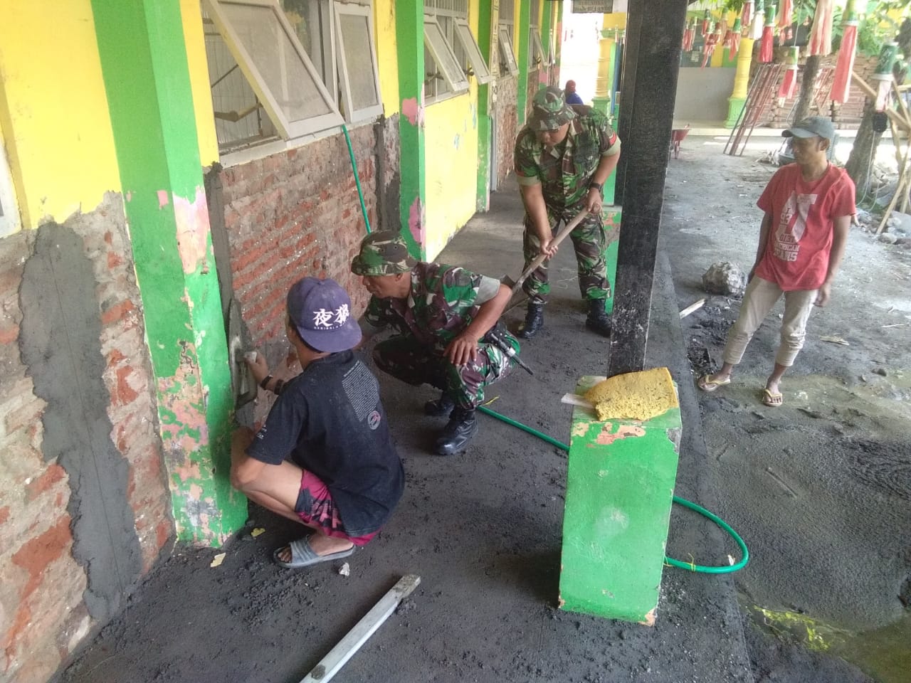 Sasaran fisik TMMD ke 106 salah satunya Sekolahan SDN Kupang