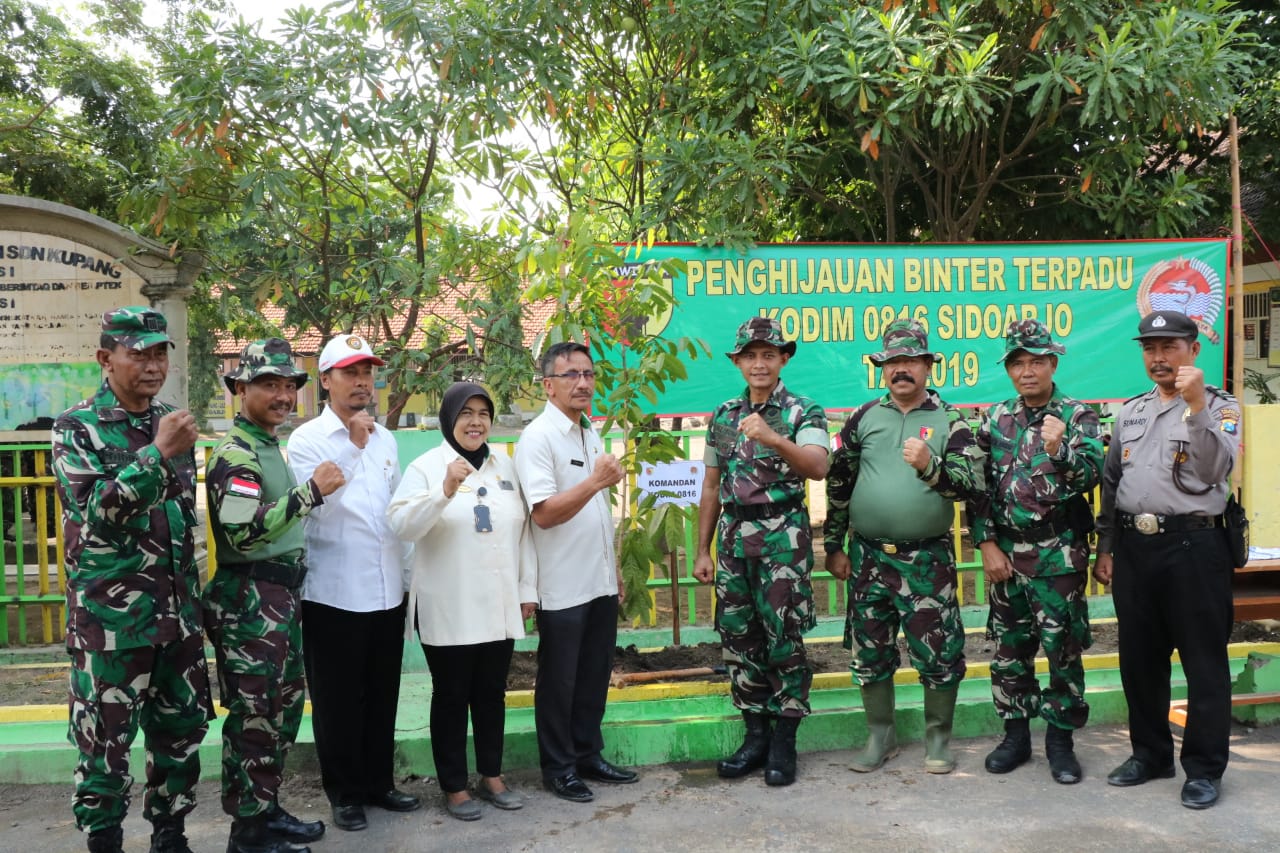Kegiatan Penghijauan Kegiatan Binter Terpadu Kodim 0816 Sidoarjo