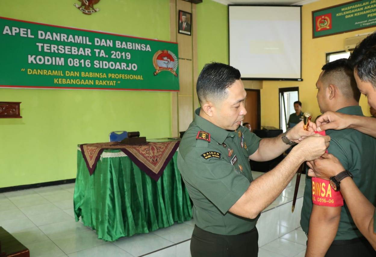 Kodim 0816 Sidoarjo gelar apel Danramil dan Babinsa Tersebar TA 2019