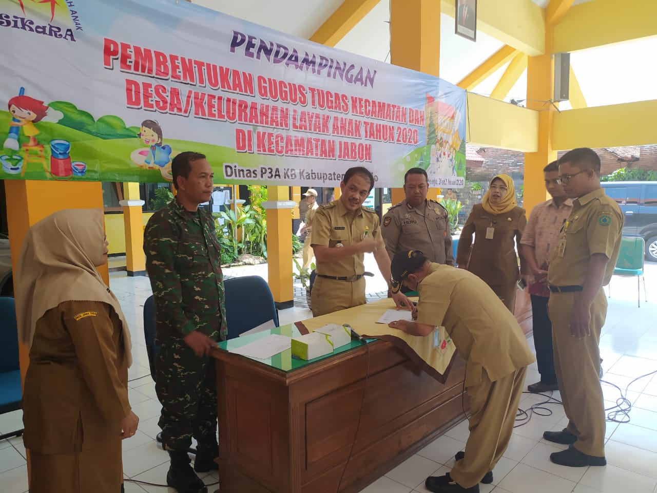 Personil Jabon Dampingi Pembetukan Gugus Tugas Kec. Jabon