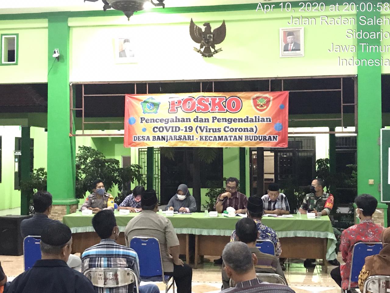 Rakor Sosialisasi,endukasi penyebaran covid 19 di desa Banjarsari