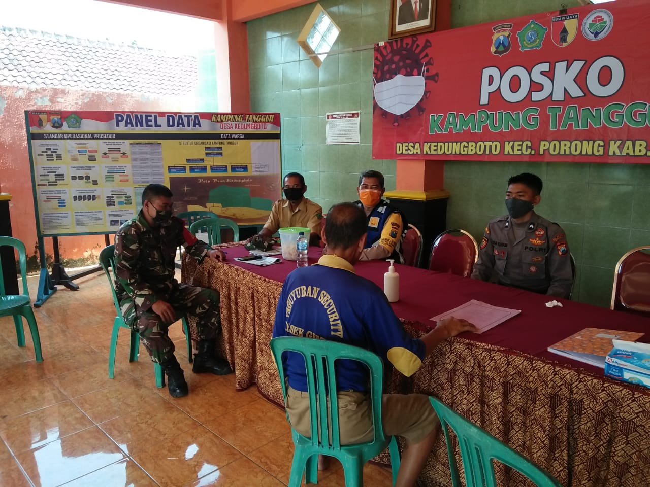 Babinsa Porong hadiri Pembentukan Dan Pelatihan Desa Tangguh bencana