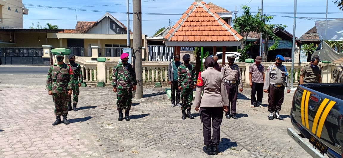 Koramil 0816/13 Wonoayu laksanakan operasi protokol kesehatan di desa